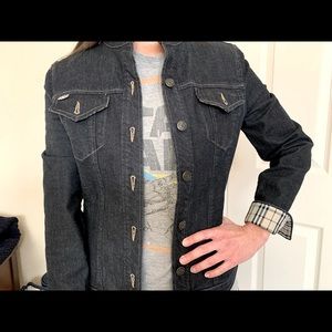 Authentic Burberry Denim Jacket with plaid lining